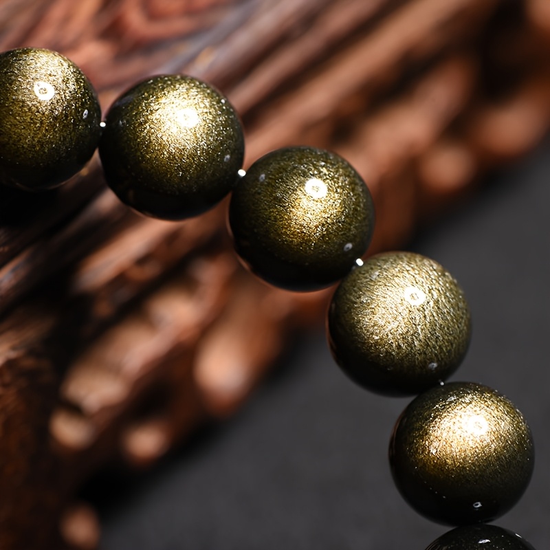 Natural Golden Obsidian Bracelet, Attract Wealth Gift
